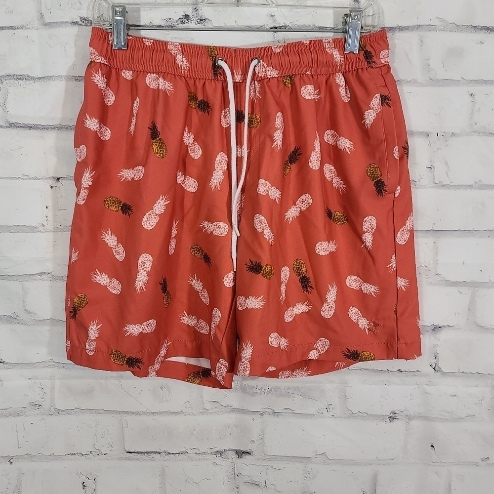 Lucky Brand Saturday Stretch Pineapple Swim Shorts